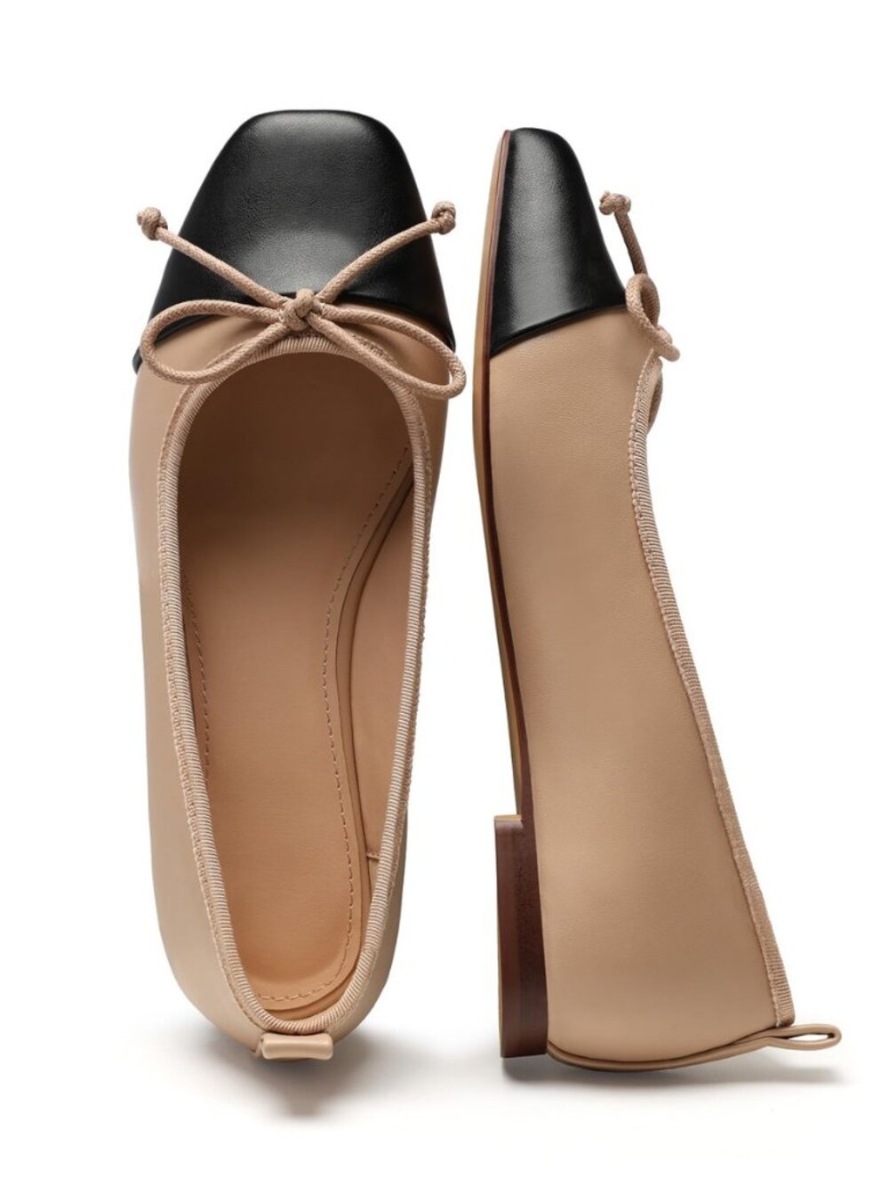 Ballet Flats for Women Closed Toe Slip on Ballerina Shoes with Bow Bowknot